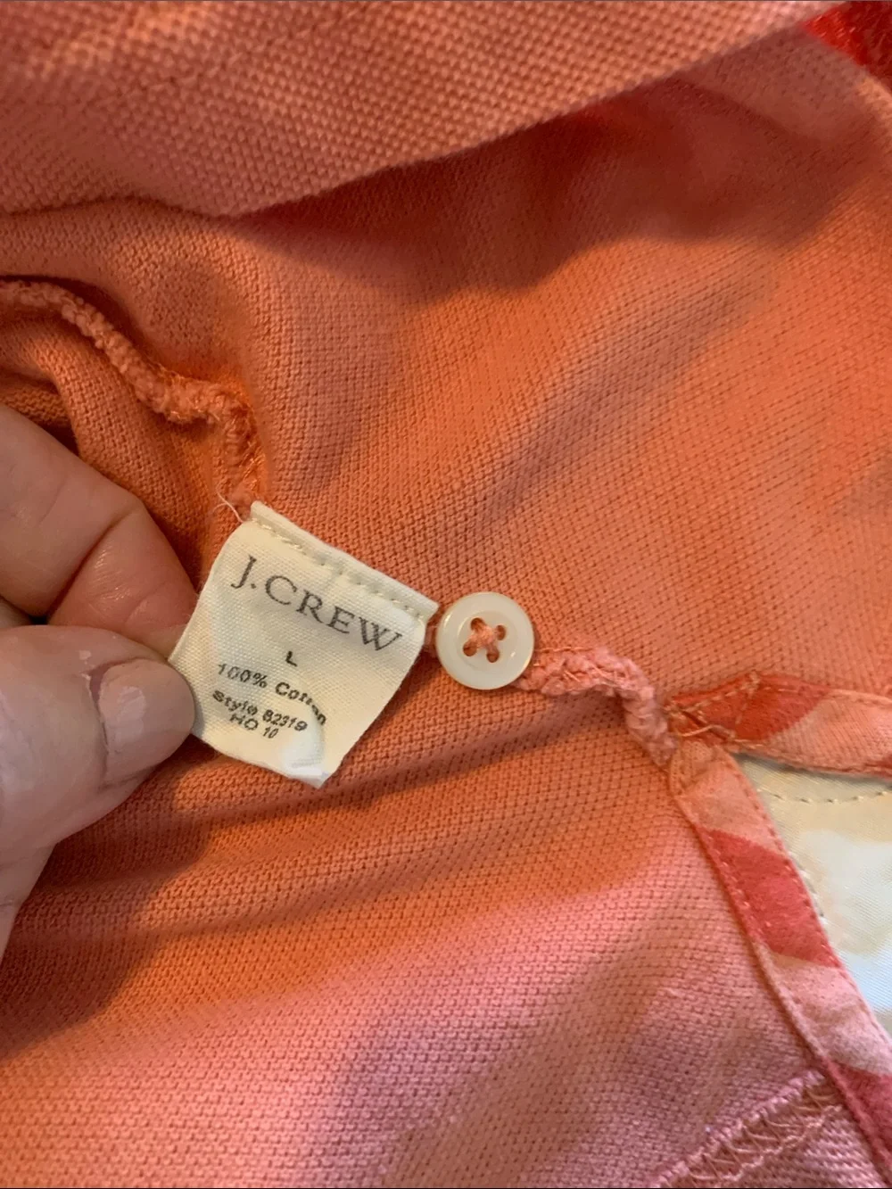 J. Crew Men's Coral Short-Sleeve Polo